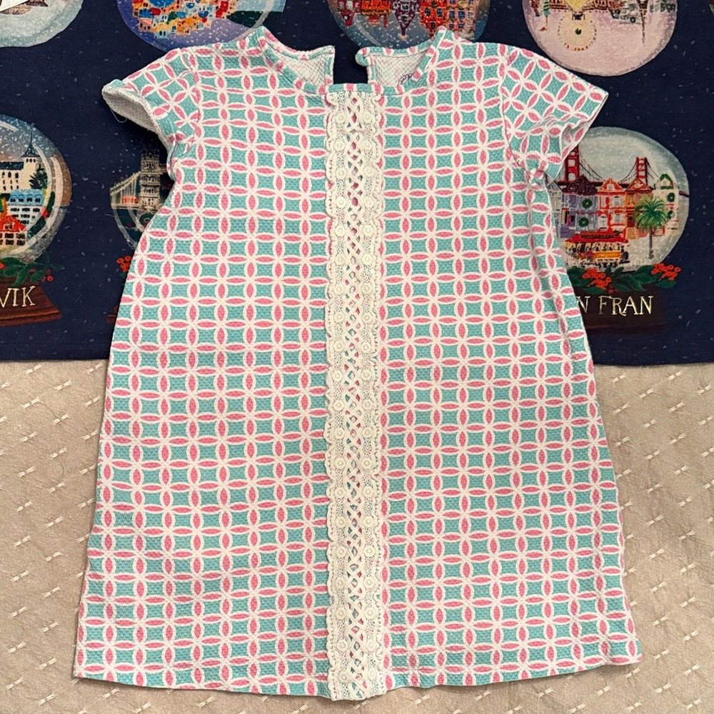 Charming Pink and Blue Kids Dress